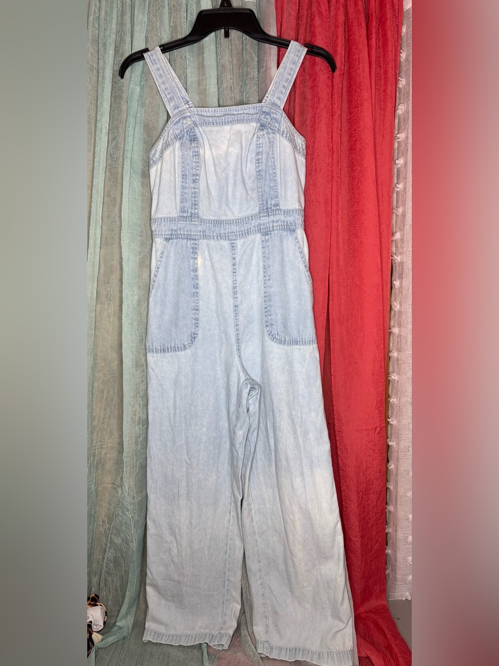 Japna Light Wash Denim Jumpsuit
